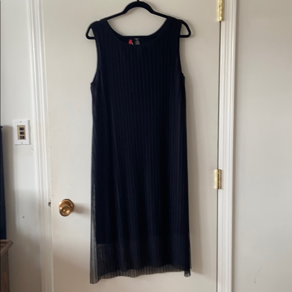 Pleated mesh dress